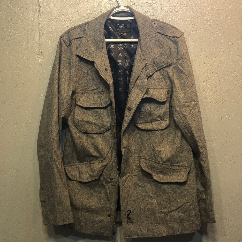 O'Neill Jacket Adult Size Medium Gray Acrylic/Wool Maverick Series